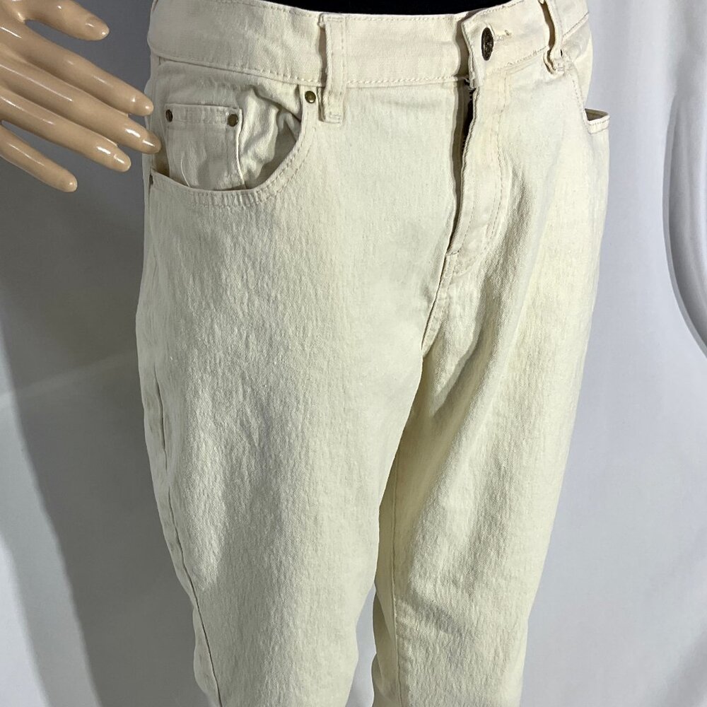 DG2 Size 10 Petite 10P Cream Jeans Diane Gilman Womens Denim